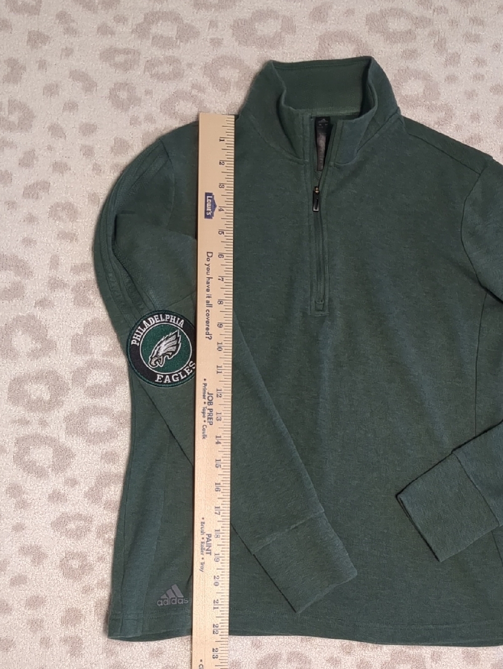 Adidas Philadelphia Eagles Patch Athletic Quarter Zip Lightweight Small - Picture 2 of 11